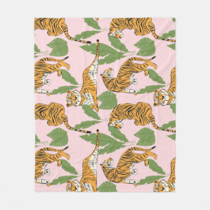 Tijger Naadloos Patroon: Exotische Stijl Fleece Deken