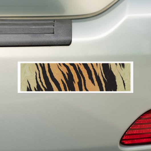 Tijger naadloos patroon textuur achtergrond bumpersticker (Op auto)