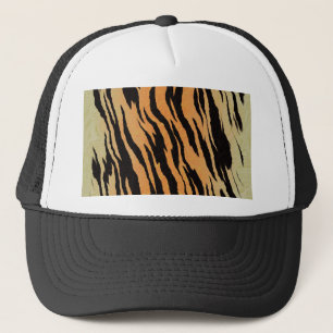 Tijger naadloos patroon textuur achtergrond trucker pet