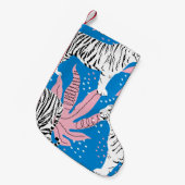 Tijger naadloos patroon, wilde dierenachtergrond,  kleine kerstsok (Voorkant (Hangend))