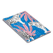 Tijger naadloos patroon, wilde dierenachtergrond,  notitieboek (Rechterzijde)