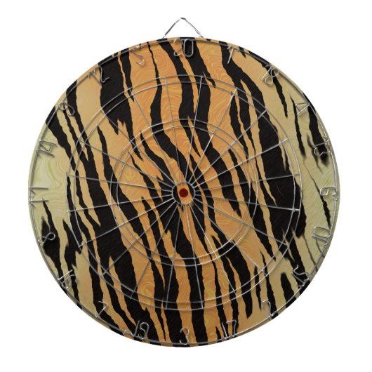 Tijger naadloze patroonstructuur achtergrond dartbord (Voorkant)