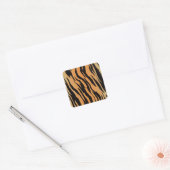 Tijger naadloze patroonstructuur achtergrond vierkante sticker (Envelop)