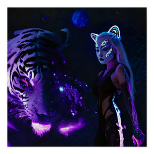 Tijger Nacht  Perfect Poster