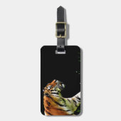 Tijger nadert - Wild Animal kunstwerk Bagagelabel (Voorkant verticaal)