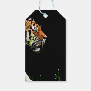 Tijger nadert - Wild Animal kunstwerk Cadeaulabel