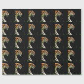 Tijger nadert - Wild Animal kunstwerk Cadeaupapier (Vlak)