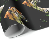 Tijger nadert - Wild Animal kunstwerk Cadeaupapier (Rol Hoek)