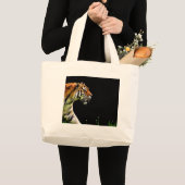 Tijger nadert - Wild Animal kunstwerk Grote Tote Bag (Voorkant (product))