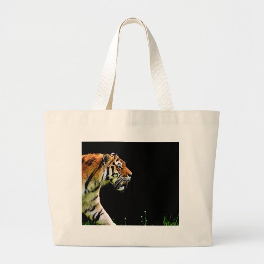 Tijger nadert - Wild Animal kunstwerk Grote Tote Bag (Voorkant)
