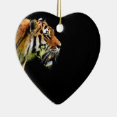 Tijger nadert - Wild Animal kunstwerk Keramisch Ornament (Rechts)