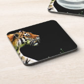 Tijger nadert - Wild Animal kunstwerk Onderzetter (Linkerzijde)