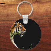 Tijger nadert - Wild Animal kunstwerk Sleutelhanger (Voorkant)
