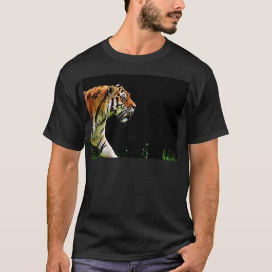 Tijger nadert - Wild Animal kunstwerk T-shirt (Voorkant)
