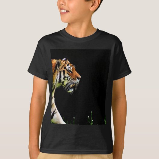 Tijger nadert - Wild Animal kunstwerk T-shirt (Voorkant)