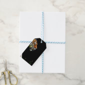 Tijger Nadert - Wilde Dieren Kunstwerk Cadeaulabel (Met Touw)
