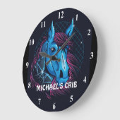 Tijger NEON Paard Meisjes Liefhebben Paarden Trend Grote Klok (Hoek)