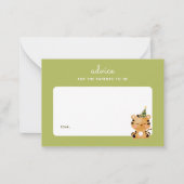 Tijger Oerwoud Baby shower Ouderschap Advies Notitiekaartje (Voorkant)