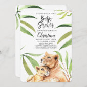 Tijger Oerwoud Mam en Baby Eucalyptus Baby shower Kaart (Voorkant / Achterkant)