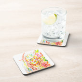 Tijger oerwoud zomer bier onderzetter (Rechterzijde)