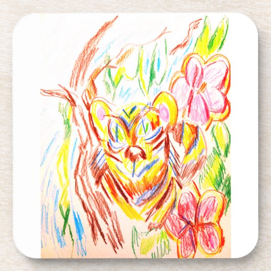 Tijger oerwoud zomer bier onderzetter (Voorkant)