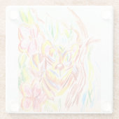 Tijger oerwoud zomer glazen onderzetter (Achterkant)