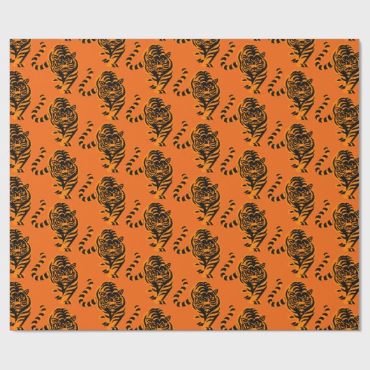 tijger omslagpapier cadeaupapier (Vlak)