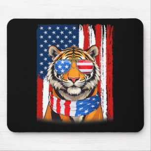 Tijger Ons Amerika Vlag Mannen Vrouwen 4 Juli Patr Muismat