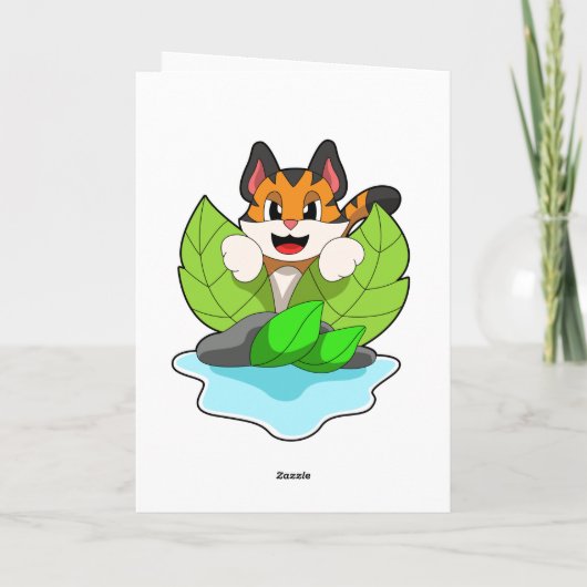 Tijger op de jacht kaart (Achterkant)