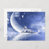 Tijger op de maan briefkaart (Voorkant / Achterkant)