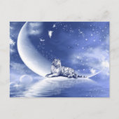 Tijger op de maan briefkaart (Voorkant)