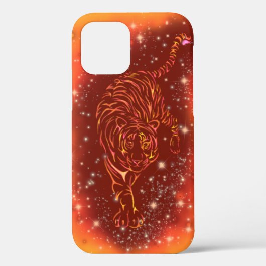 Tijger op de Sterrennacht van de melkweg Case-Mate iPhone Case (Achterkant)