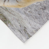Tijger op een rots fleece deken (Hoek)