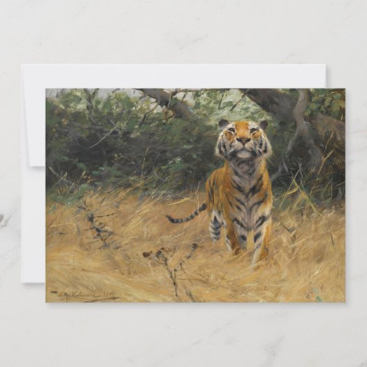 Tijger op het horloge | Wilhelm Kuhnert (Voorkant)