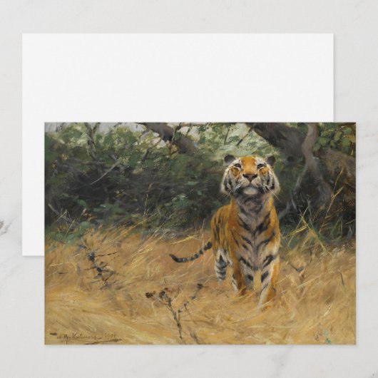 Tijger op het horloge | Wilhelm Kuhnert (Voorkant / Achterkant)