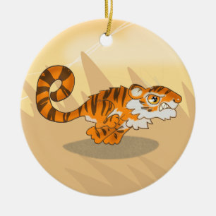 Tijger op het Ornament van de Hunt-keramiek