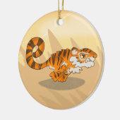 Tijger op het Ornament van de Hunt-keramiek (Links)