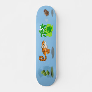 Tijger op het schaatbord van de Jacht Persoonlijk Skateboard