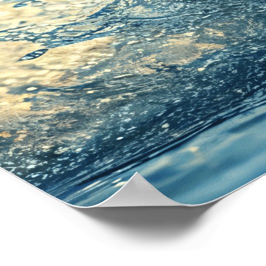 Tijger op het turquoise getij poster (Hoek)