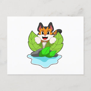 Tijger op jacht briefkaart