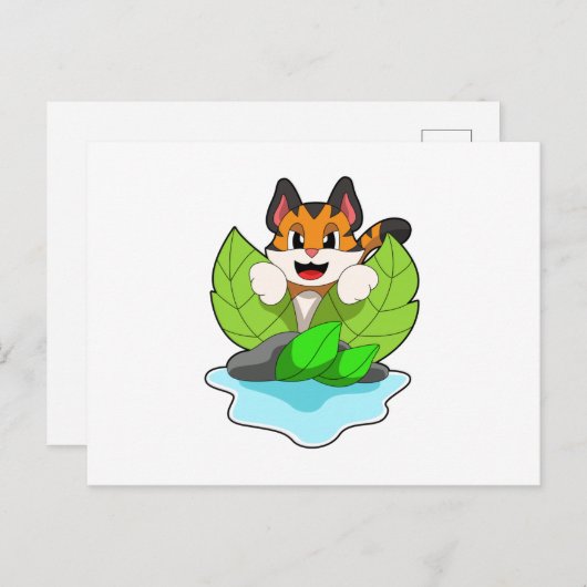 Tijger op jacht briefkaart (Voorkant / Achterkant)