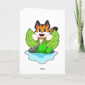Tijger op jacht kaart (Achterkant)