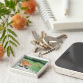 Tijger op pad sleutelhanger (Zijkant)