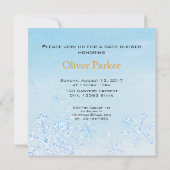 Tijger op Snowboard Baby shower-uitnodigkaart Kaart (Achterkant)