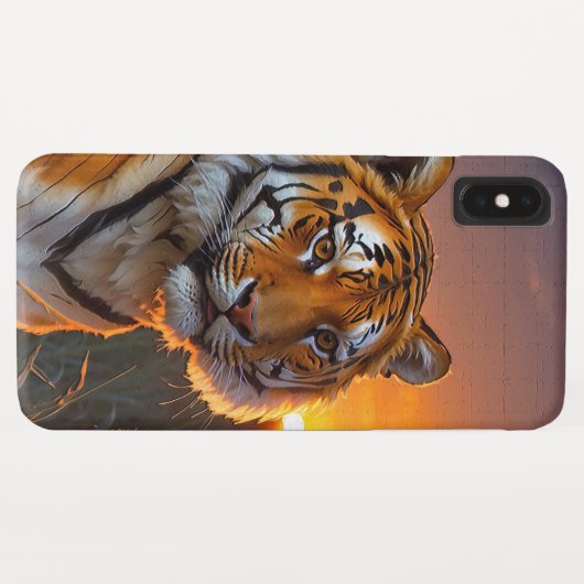 Tijger op zonsondergang Case-Mate iPhone case (Achterkant (horizontaal))