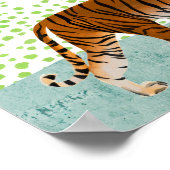 Tijger op zonsondergang poster (Hoek)