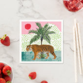 Tijger op zonsopgang servet (Insitu)