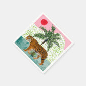 Tijger op zonsopgang servet (Hoek)