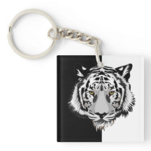 Tijger op zwart en wit
