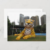 Tijger opblaasbaar voor groot nieuwjaar Briefkaart (Voorkant / Achterkant)